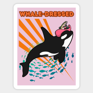 Whale-Dressed _  Funny Orca Magnet